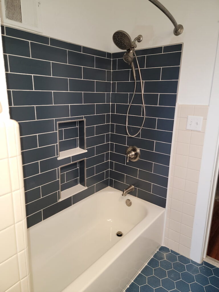 Tub Retrofit into existing wainscot, Ambler, PA.