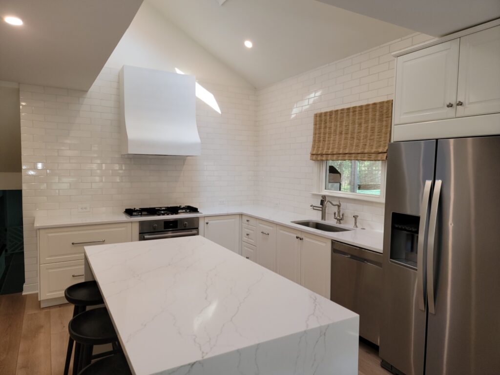 Kitchen Backsplash and Upgrades to Large Custom Kitchen Remodel